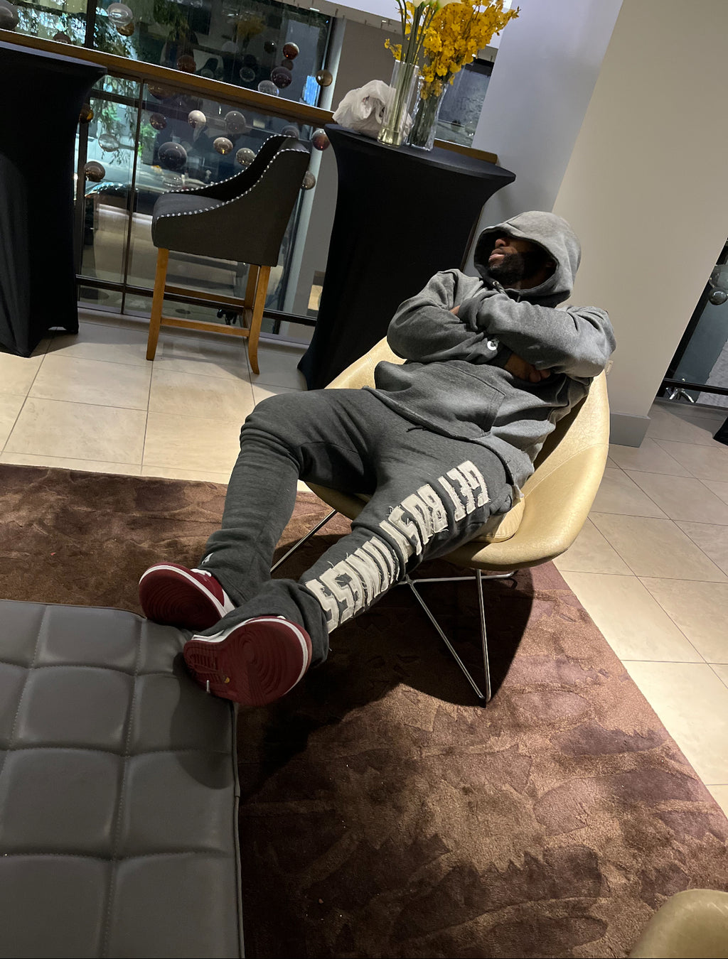 GET BUSY LOGO SUIT SUNFADED FLARED